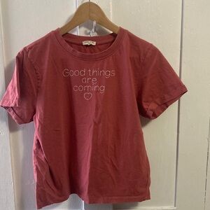 Positive Vibes Pink Short Sleeve Tee
